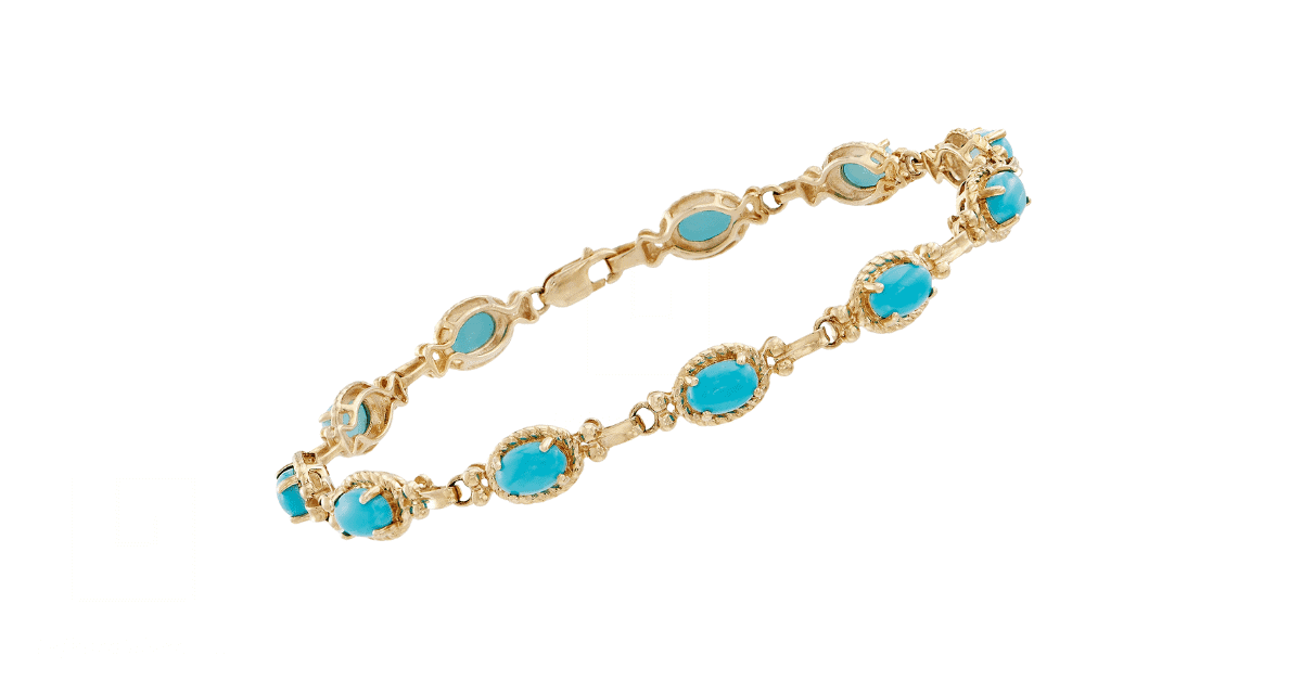 a gold turquoise bracelet