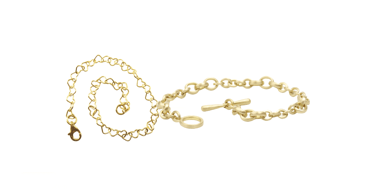 gold plated and gold vermeil bracelets. 