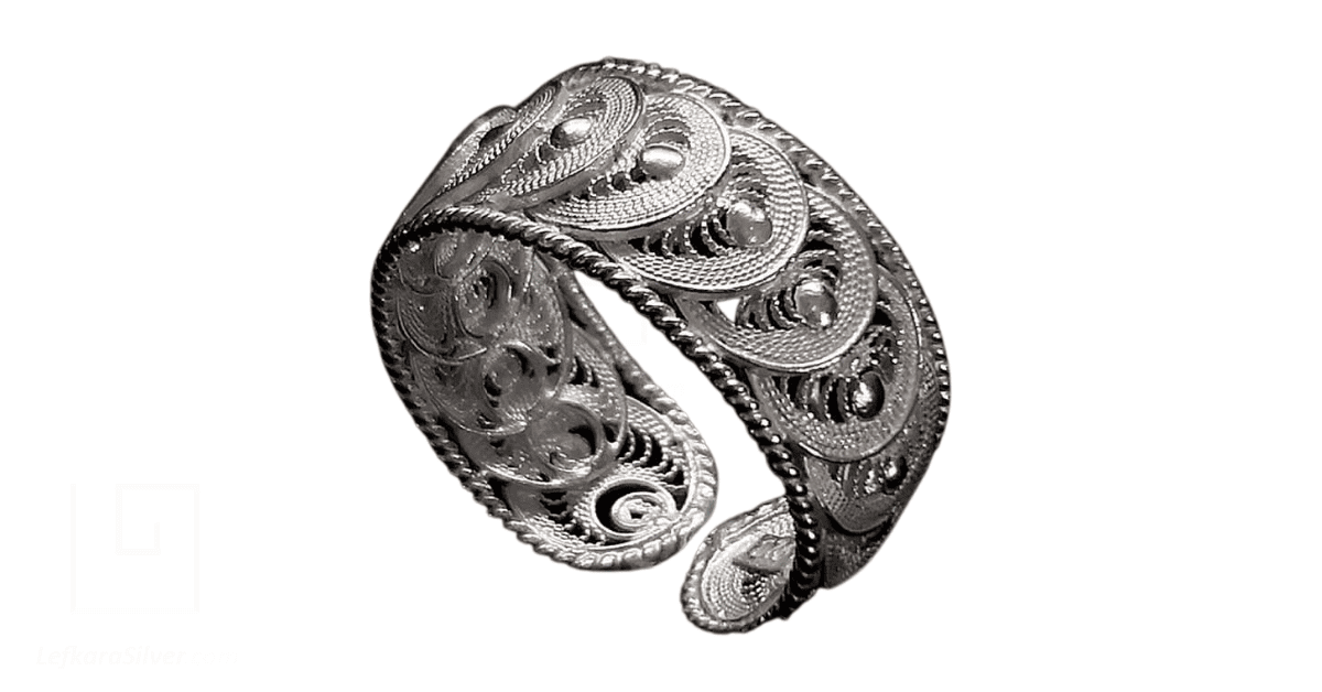 A handmade bangle from Lefkara Silver.