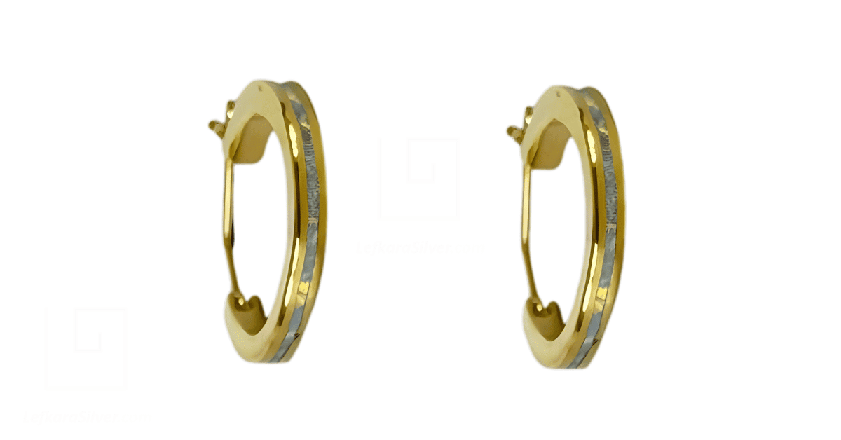 gold plated hoop earrings from Lefkara Silver.