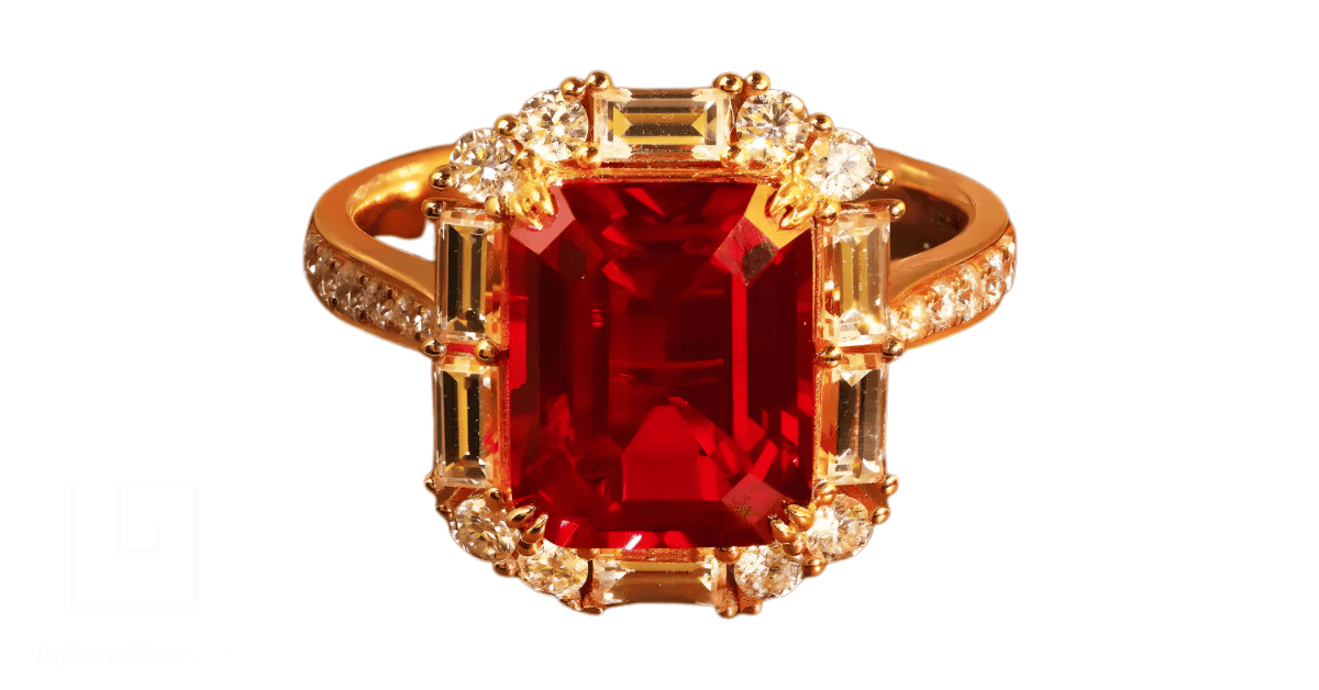 A ruby ring set in gold. 