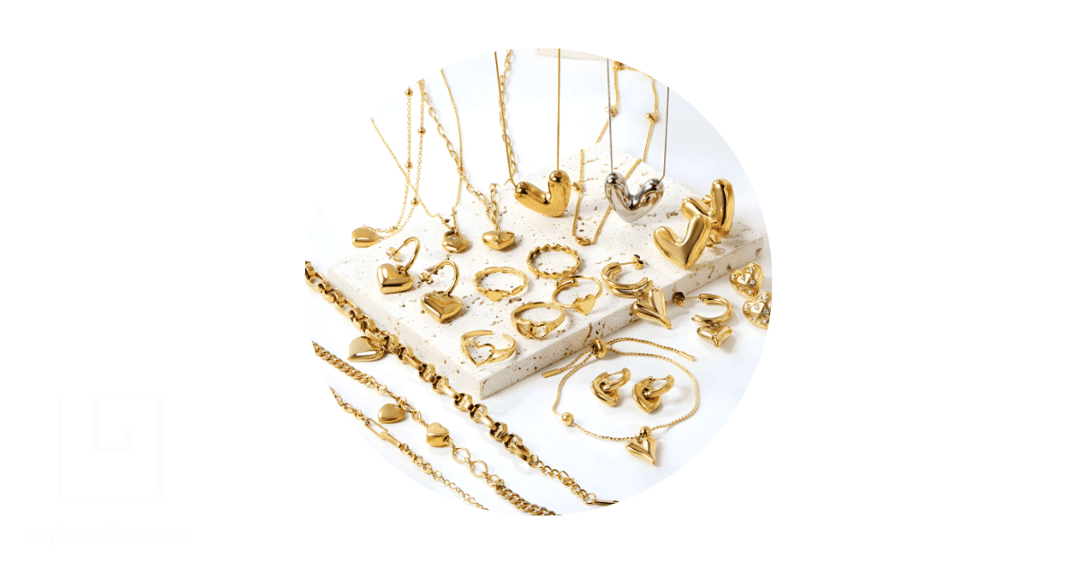 Gold plated jewelry sets. 