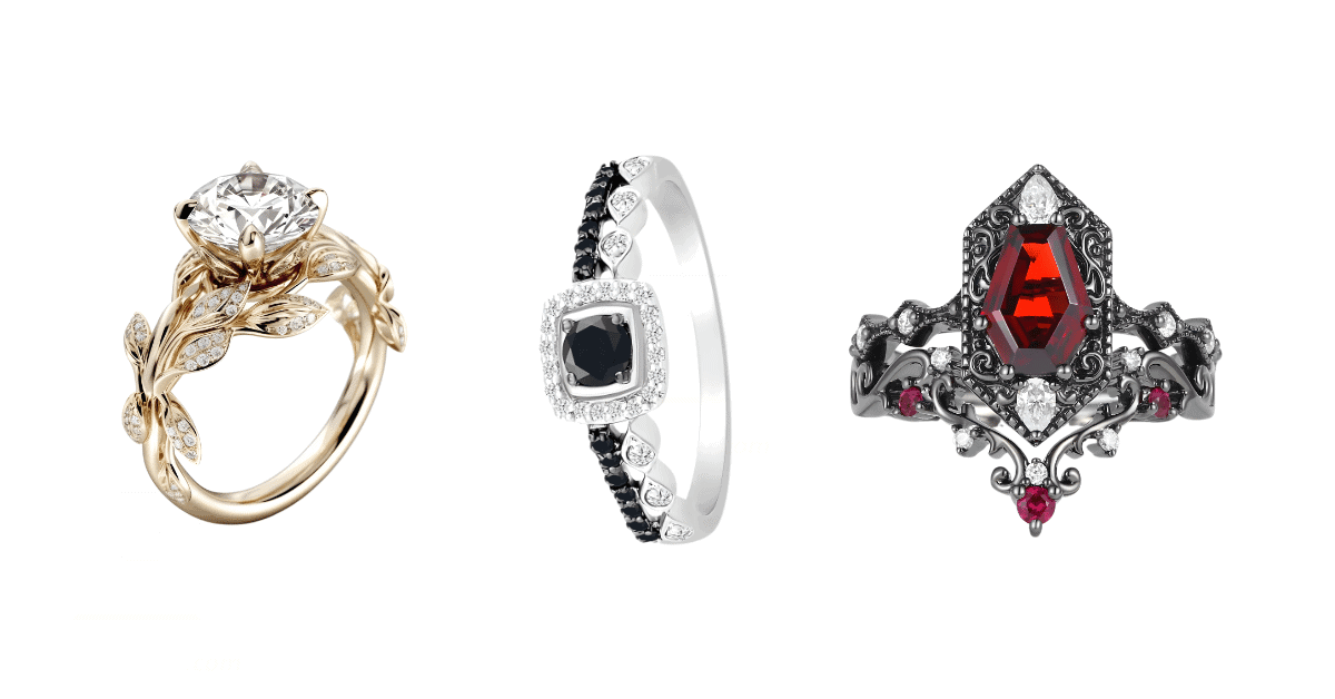 Unique engagement rings.