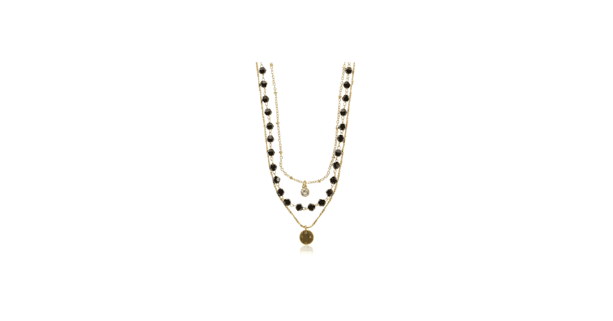 a woman's necklace set. 