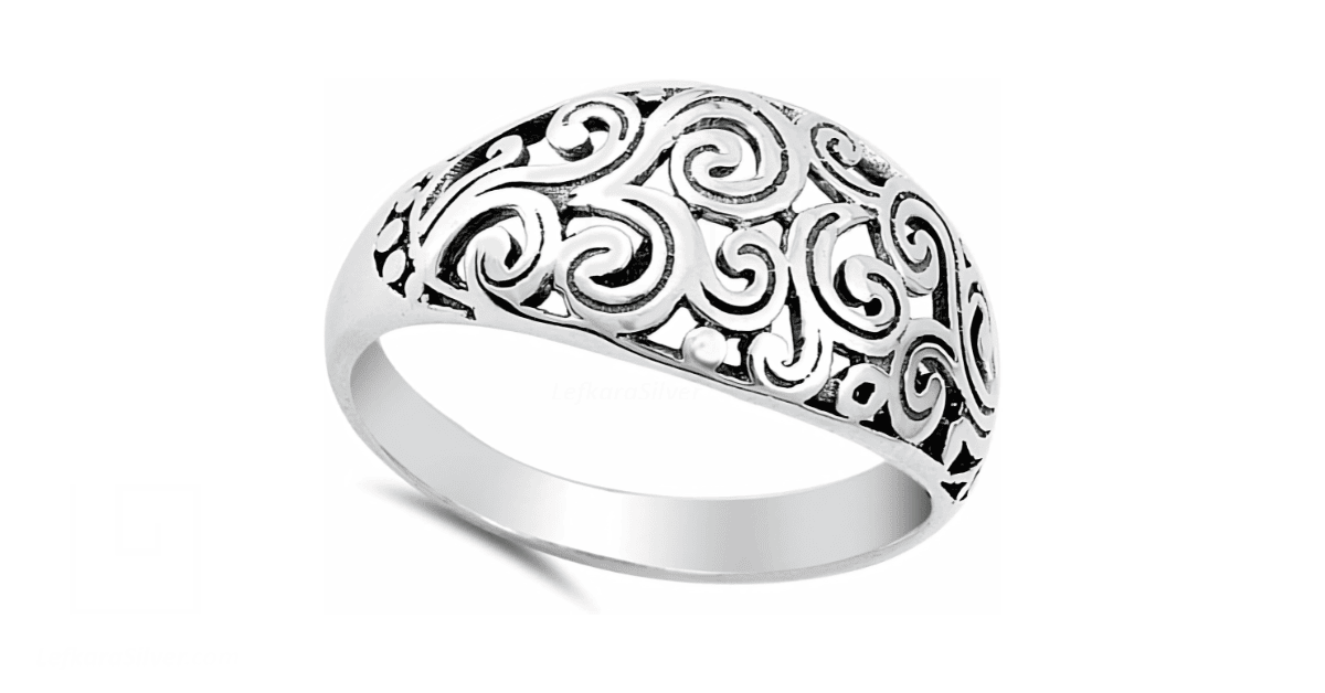 A Victorian era filigree origin ring.