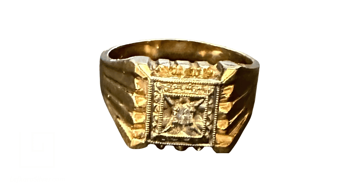 a vintage men's gold ring.