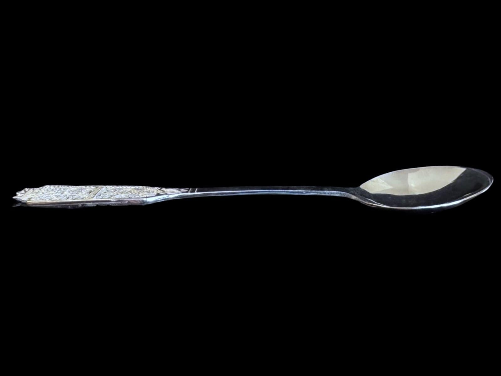 Handmade Silver Coffee Spoon "Lattice" - Image 5