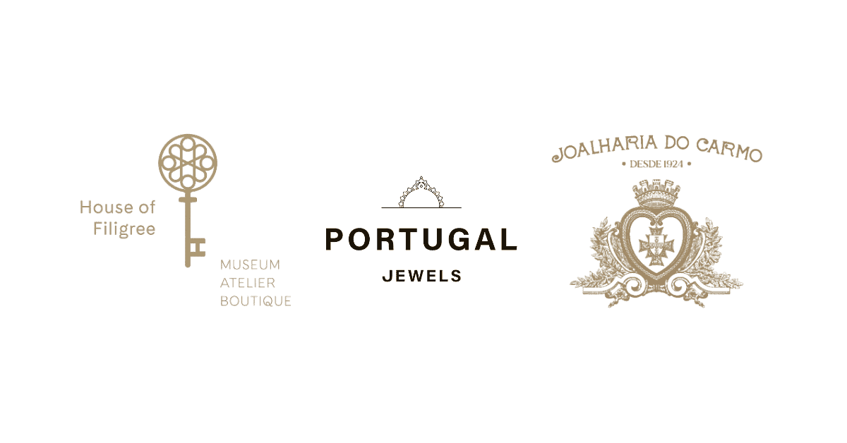 Logos of three top Portuguese filigree jewelry stores. 