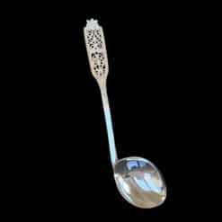 Silver Baby Feeding Spoon with Filigree Design "Lattice"