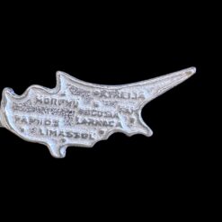 Handmade silver coffee spoon with a Cyprus island map handle from the national flag, by Lefkara Silver.